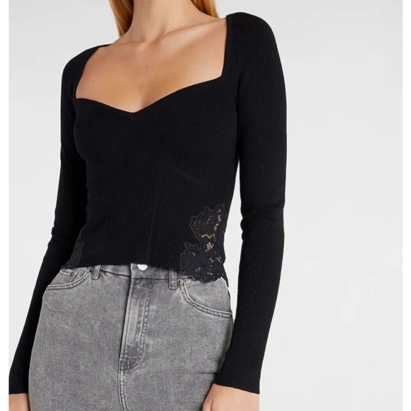 Express body contour Lace Top in emerald green - Picture 8 of 8